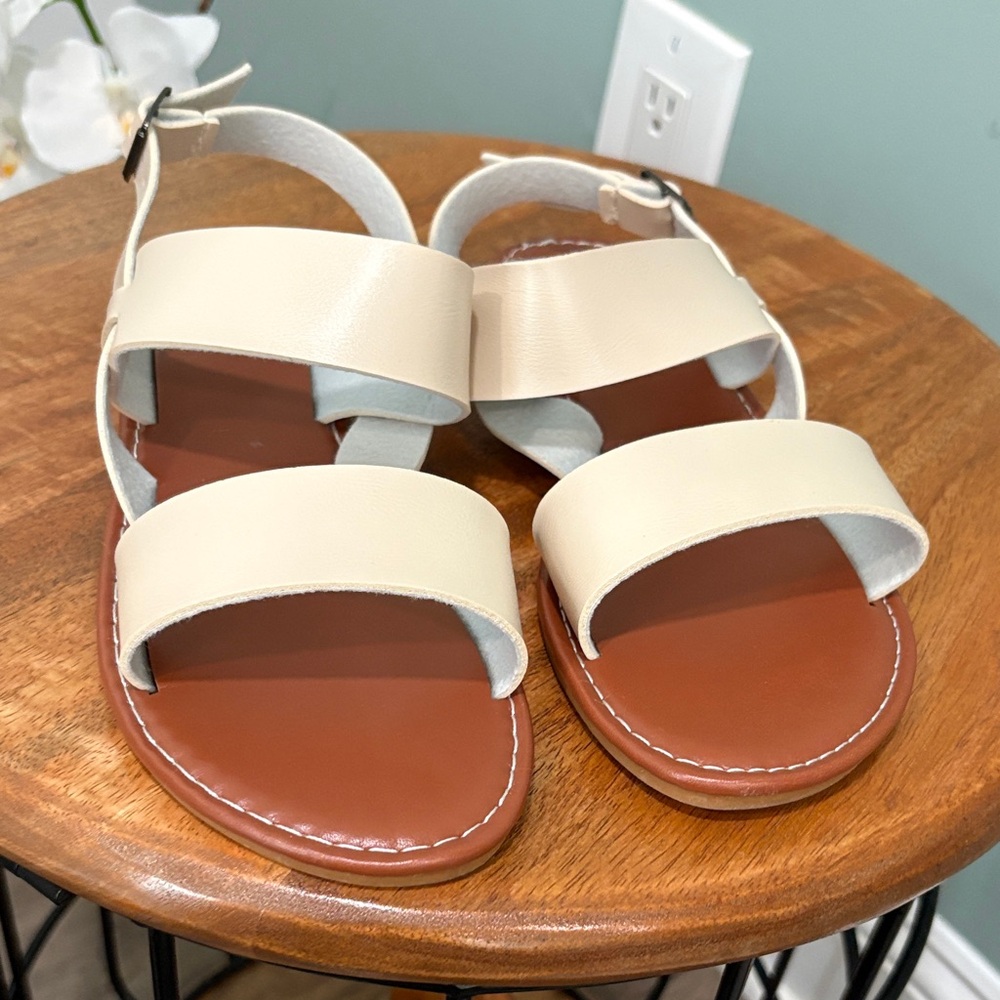 SHEIN Cream and Brown Sandals